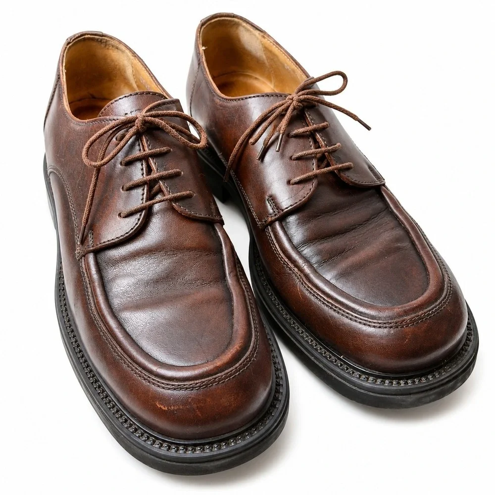 SKECHERS Collection Lace-Up Oxford Shoe Mens Sz 10M Brown Leather 90s Y2K Grunge